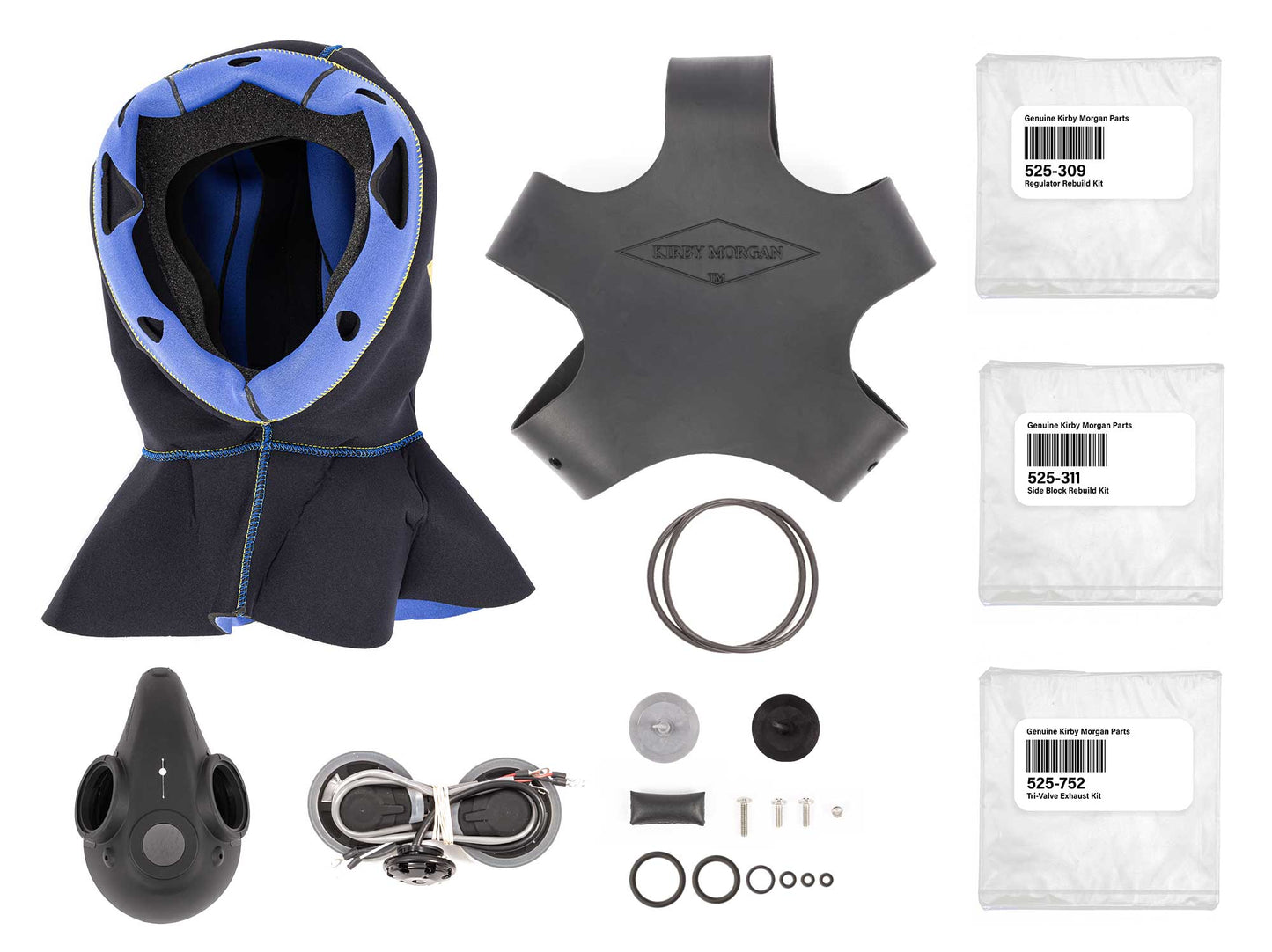 KIRBY MORGAN Mask Spares Kit, KMB® 18/28 spare part for commercial diving helmet