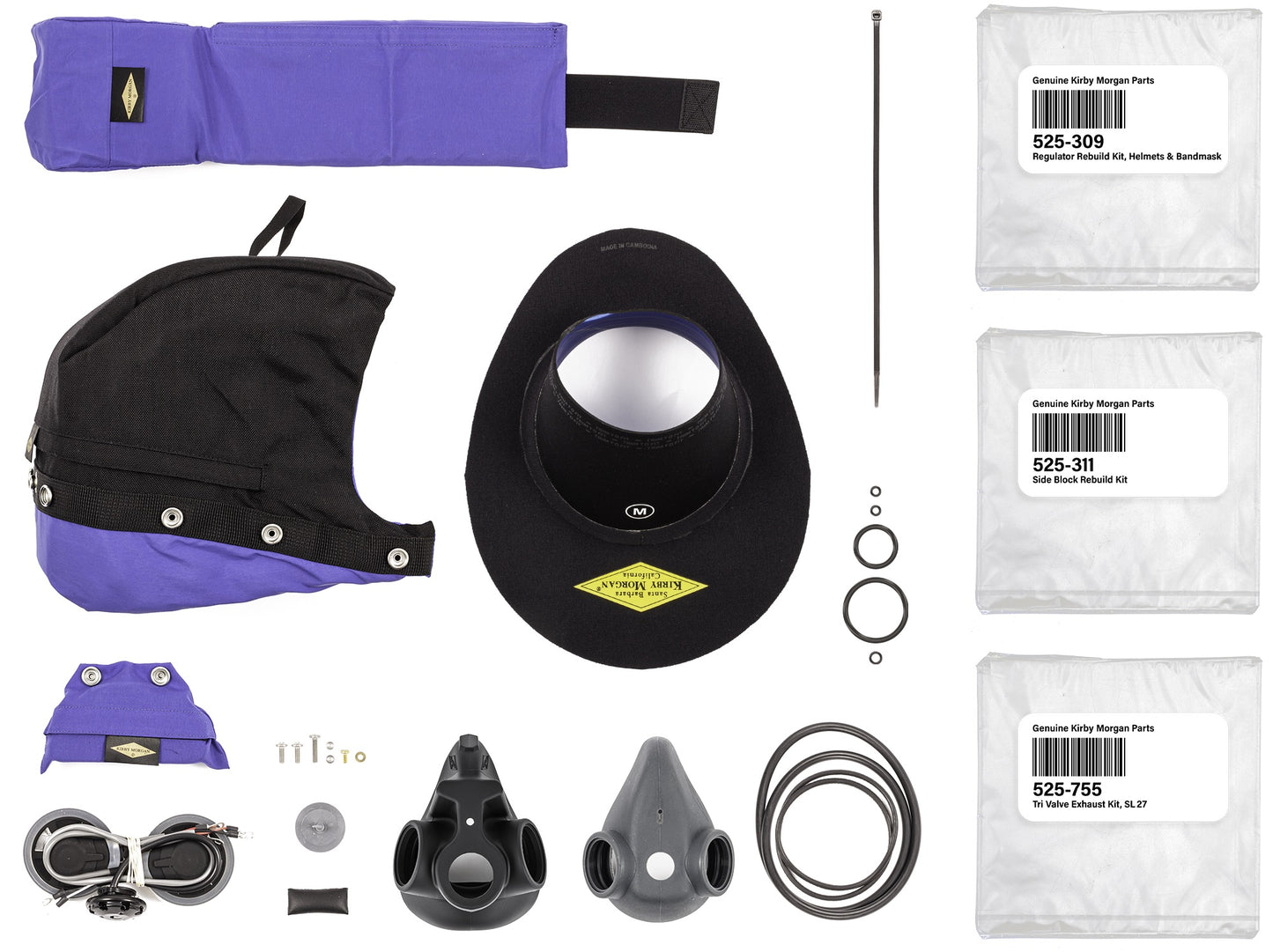 KIRBY MORGAN Helmet Spares Kit, SL 27 spare part for commercial diving helmet