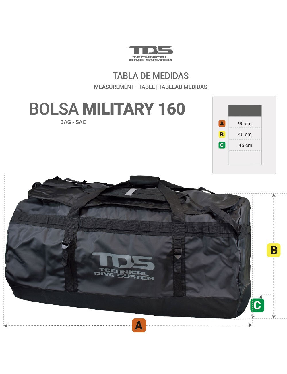 MILITARY ELITE PVC BAG 160 L