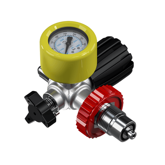 Coltri DRV300 Cylinder Connection DRV DIN 300 bar with pressure gauge