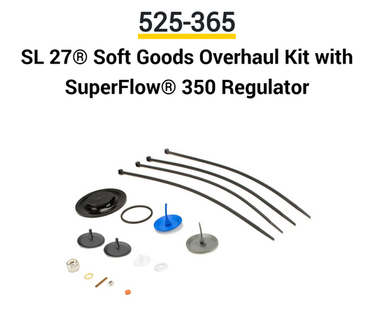 525-365 SL 27® Soft Goods Overhaul Kit with SuperFlow® 350 Regulator- KIRBY MORGAN